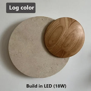 Soluna Travertine Wall Light – Sculptural Natural Stone LED Wall Sconce