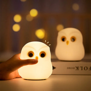 GlowOwl Silicone LED Night Light – Indoor LED Night Lamp