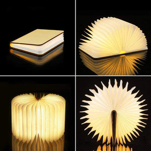 LuminFold Book Night Light – Foldable USB‑C Rechargeable LED Ambient Lamp