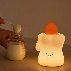 GlowCandle Silicone LED Night Light – Indoor LED Night Lamp