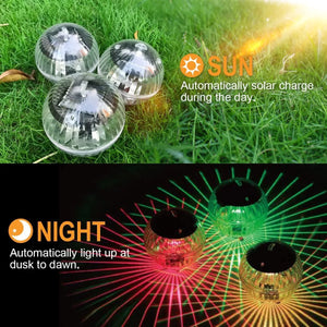LumiFloat Solar Pool Light – Solar Powered RGB Changing Floating LED Pool & Outdoor Decor Light