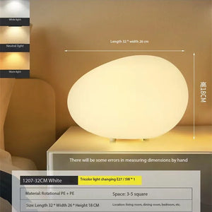 Cobblestone Ambient Nightlight – Modern LED Decorative Night Light with Soft Glow