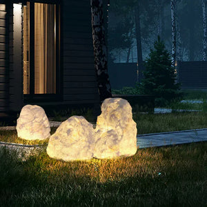 Solar Powered Waterproof Rock Garden Light – Organic Outdoor LED Landscape & Pathway Lighting