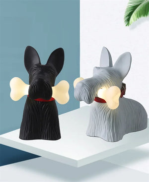Scottie Dog Table Lamp – Decorative LED Dog Shaped Lamp for Home & Living Spaces