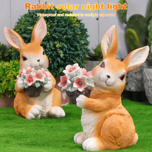 Solar Powered Garden Rabbit Light – Decorative Outdoor LED Solar Bunny Lamp