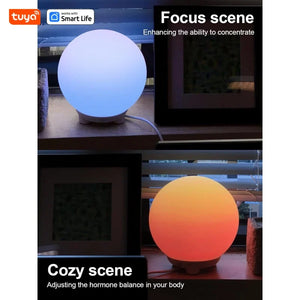 Lumaglow Smart Ball Night Light – RGB Smart LED Ambient Lamp with App & Touch Control