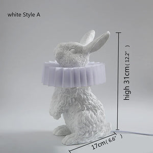 NOCTURNE HARE – Elizabethan Collar Rabbit Lamp