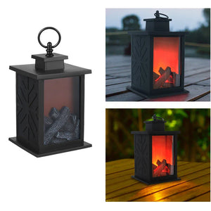 Portable LED Fireplace Lantern – Cozy Flickering Flame Effect Ambient Light