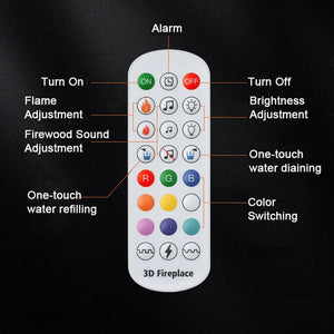 Smart 3D Water Vapor Flame Bar – LED Water Mist Fireplace Insert with App & Remote Control