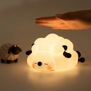 CozyGlow Sleeping Sheep Night Light – USB Rechargeable LED Ambient Lamp