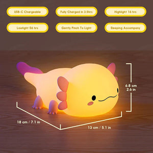 Axolotl Silicone LED Nightlight – Indoor LED Night Lamp