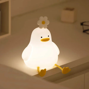 Blossom Duck Silicone LED Night Light – Indoor LED Night Lamp