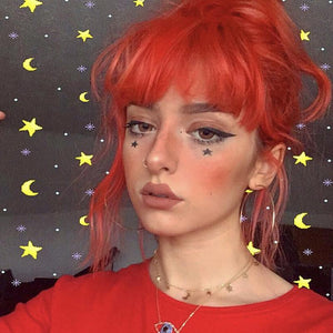 Lolita Orange Short Curly Wig  WS1143