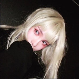 Lolita golden big wave fluffy wig WS1219