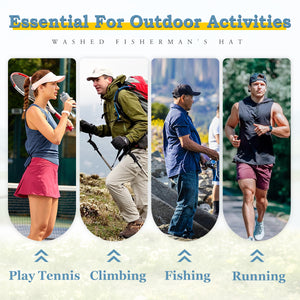 Washed fisherman's hat