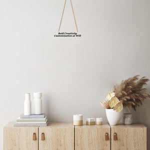 Personalized solid wood wall hanging (5mm outline customization)