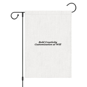 Double-sided garden flag 28x40in - white linen