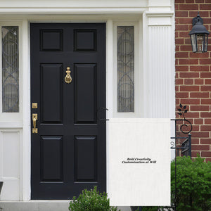 Double-sided garden flag 28x40in - white linen