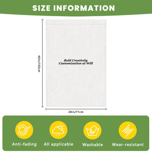 Double-sided garden flag 28x40in - white linen