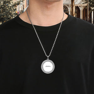 Hip Hop Round Personalized Necklace