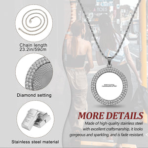 Hip Hop Round Personalized Necklace