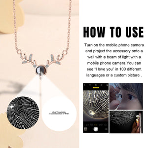 Deer Antler Projection Necklace