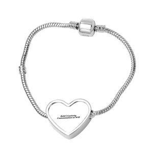 Heart-shaped snake bone bracelet