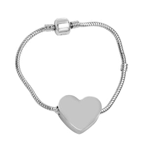 Heart-shaped snake bone bracelet