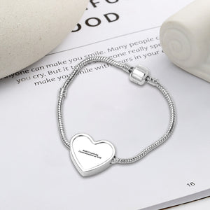 Heart-shaped snake bone bracelet