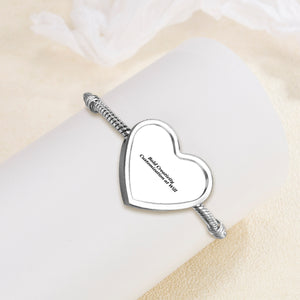 Heart-shaped snake bone bracelet