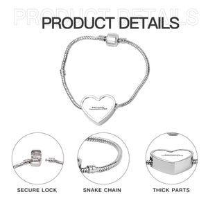 Heart-shaped snake bone bracelet