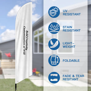 2.3x11FT three-tier beach flag/blade flag