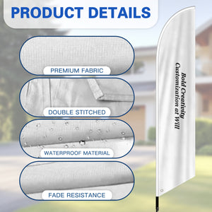 2.3x11FT three-tier beach flag/blade flag