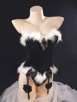 Black Plush Onesie  KF70354