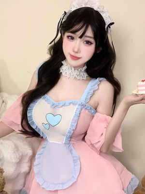 Light blue maid  dress  S525