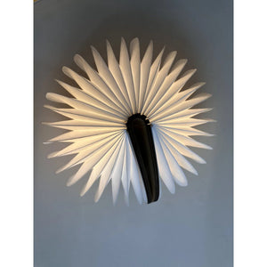 Natural Wood Foldable Mushroom Lamp – Rechargeable Cordless LED Ambient Light