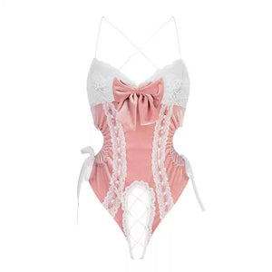 Pink bow sling  S527