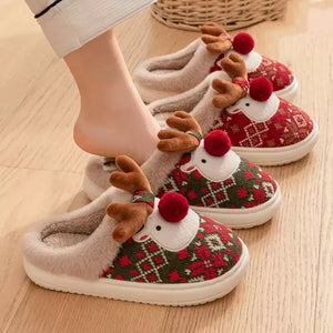 Christmas Elk Cotton Slippers  CO10