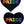 Rainbow Pride on Black Heart Nipple Pasties
