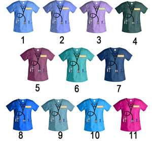 Scrubs Nurse Ornament - Personalized Nurse Scrubs Ornament, Nurse Uniform Car Ornament, Nurse Gift For Nurse Flat Ornament