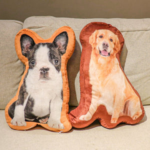 Dog Picture Pillow Custom Pet Pillow Dog Pillows Gift Custom 3D Pet Pillow from Photo | Personalized Dog/Cat Shaped Throw Pillow