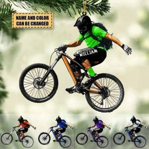 Personalized Mountain Biking Christmas Ornament 2023,Mountain Biking Keepsake, Biking Lovers Ornament, Gift For Biker, Xmas Decoration.