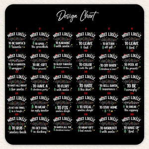 118 Quotes Most Likely to Christmas Shirts,Matching Family Christmas Shirts,Funny Christmas 2024 Party Tee,Matching Pajamas,Long Sleeve,Xmas