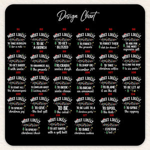 118 Quotes Most Likely to Christmas Shirts,Matching Family Christmas Shirts,Funny Christmas 2024 Party Tee,Matching Pajamas,Long Sleeve,Xmas