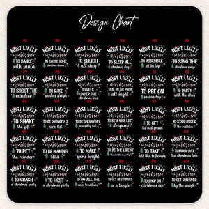 118 Quotes Most Likely to Christmas Shirts,Matching Family Christmas Shirts,Funny Christmas 2024 Party Tee,Matching Pajamas,Long Sleeve,Xmas