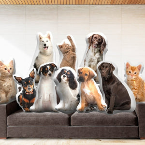 Dog Picture Pillow Custom Pet Pillow Dog Pillows Gift Custom 3D Pet Pillow from Photo | Personalized Dog/Cat Shaped Throw Pillow