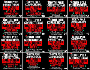 Custom North Pole Correctional Christmas 2024 Shirt, Bail Denied 12-24-2024 shirts, North Pole Christmas Matching Family Tshirt, Funny Tees