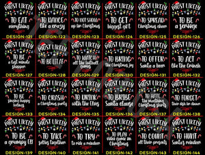 168 Quotes Most Likely to Christmas Shirts,Matching Family Christmas Shirts,Funny Christmas 2025 Party Tee,Matching Pajamas,Long Sleeve,Xmas
