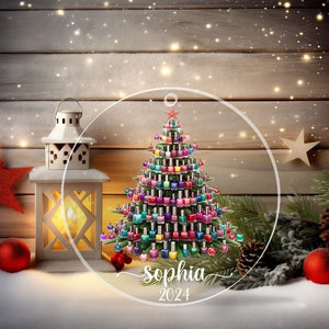 Personalized Nail Artist Acrylic Ornament, Nail Tech gift Christmas Ornament, Nail Salon Decor, Christmas Gift for Nail Artist, Nail Polish