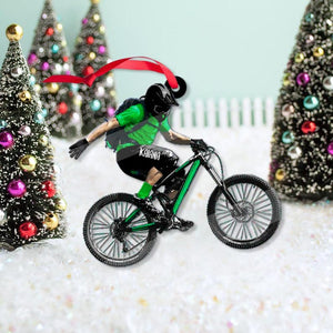 Personalized Mountain Biking Christmas Ornament 2023,Mountain Biking Keepsake, Biking Lovers Ornament, Gift For Biker, Xmas Decoration.